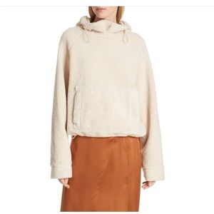 Vince Cozy Faux Sherpa Pullover Hoodie